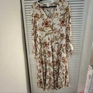 H&M long sleeve dress floral print